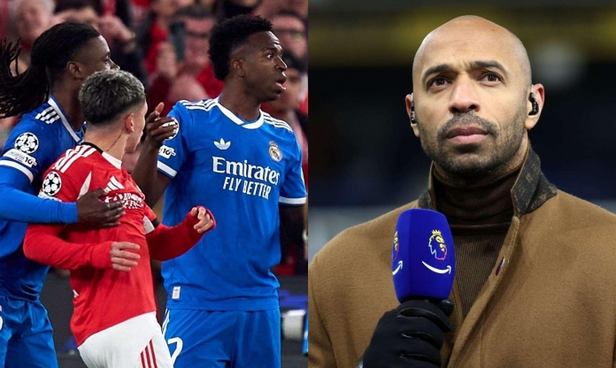 Huyền thoại Thierry Henry nổi giận vì nghi án xúc phạm Vinicius