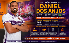 Becamex TP.HCM finalizes their only foreign player: Daniel Dos Anjos reunites with coach Gerard Albadalejo