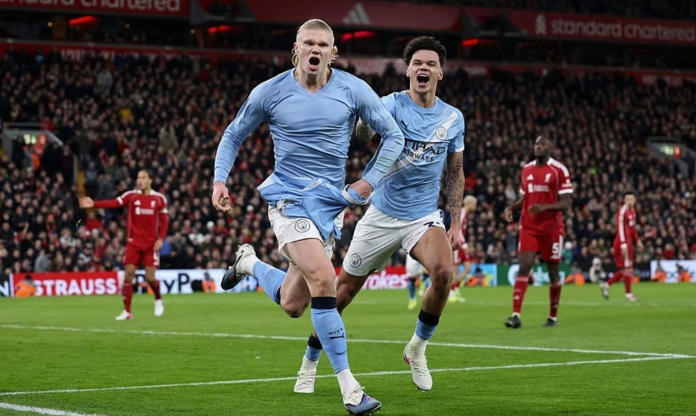 Haaland rực sáng, Man City ngược dòng không tưởng trước Liverpool