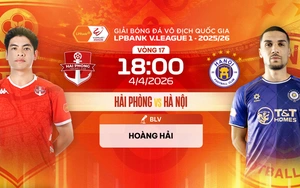 Live streaming link for Hai Phong vs Hanoi FC football match at 18:00 today, V-League round 17