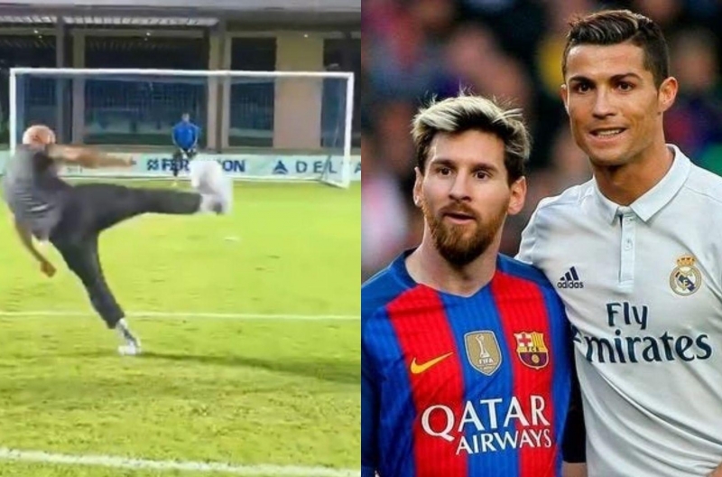 Messi’s bodyguard scores a stunning volley just like Ronaldo