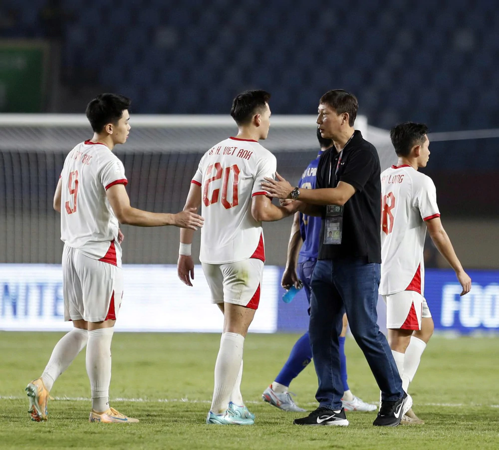 Tuyển Việt Nam nhận thất bại 0-2 trước Thái Lan ở FIFA ASEAN Cup 2026. Ảnh: VFF