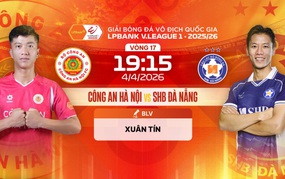 Live football streaming link for Hanoi Police vs SHB Da Nang at 19:15 today, V-League round 17