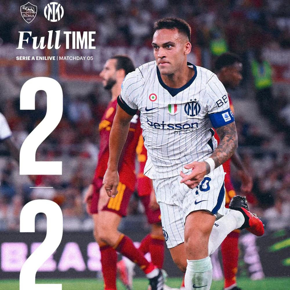 Serie A đêm qua: Lautaro Martinez lập cú đúp, Inter Milan thoát hiểm ở Roma - Ảnh 1.