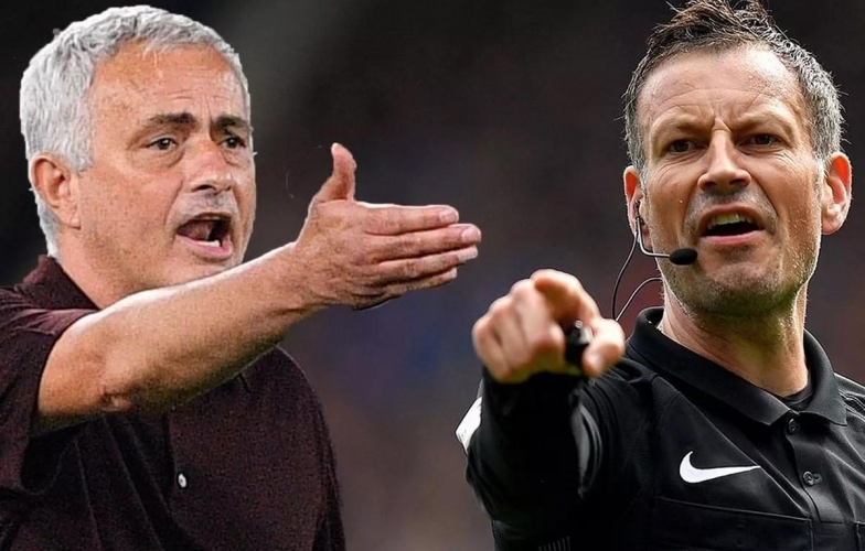 Mourinho was 'hit with a shoe' following a dispute with a Premier League referee