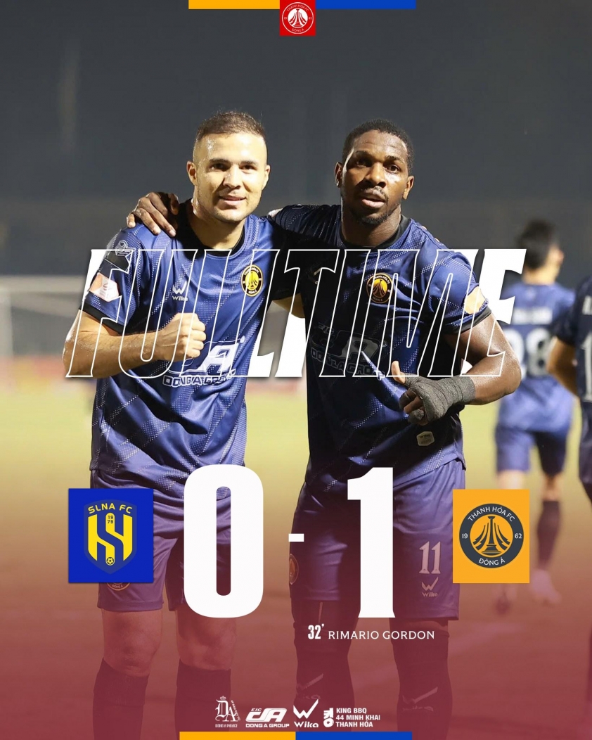 Thanh Hóa có chiến thắng đầu tiên tại V.League 2025-2026. (Ảnh: Dong A Thanh Hoa)