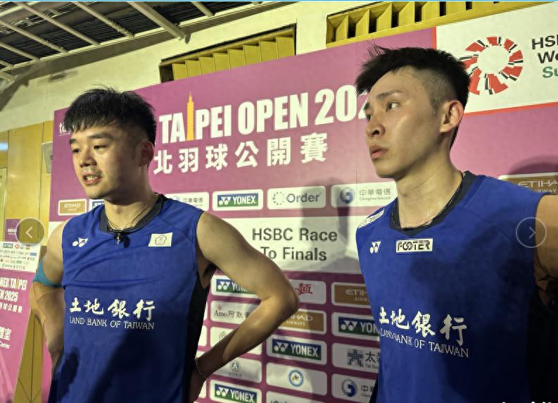 Wang Chi-lin accidentally hit his partner's ear in the first round of the 2025 Taipei Open Badminton Championships, hoping to break through at least the second round