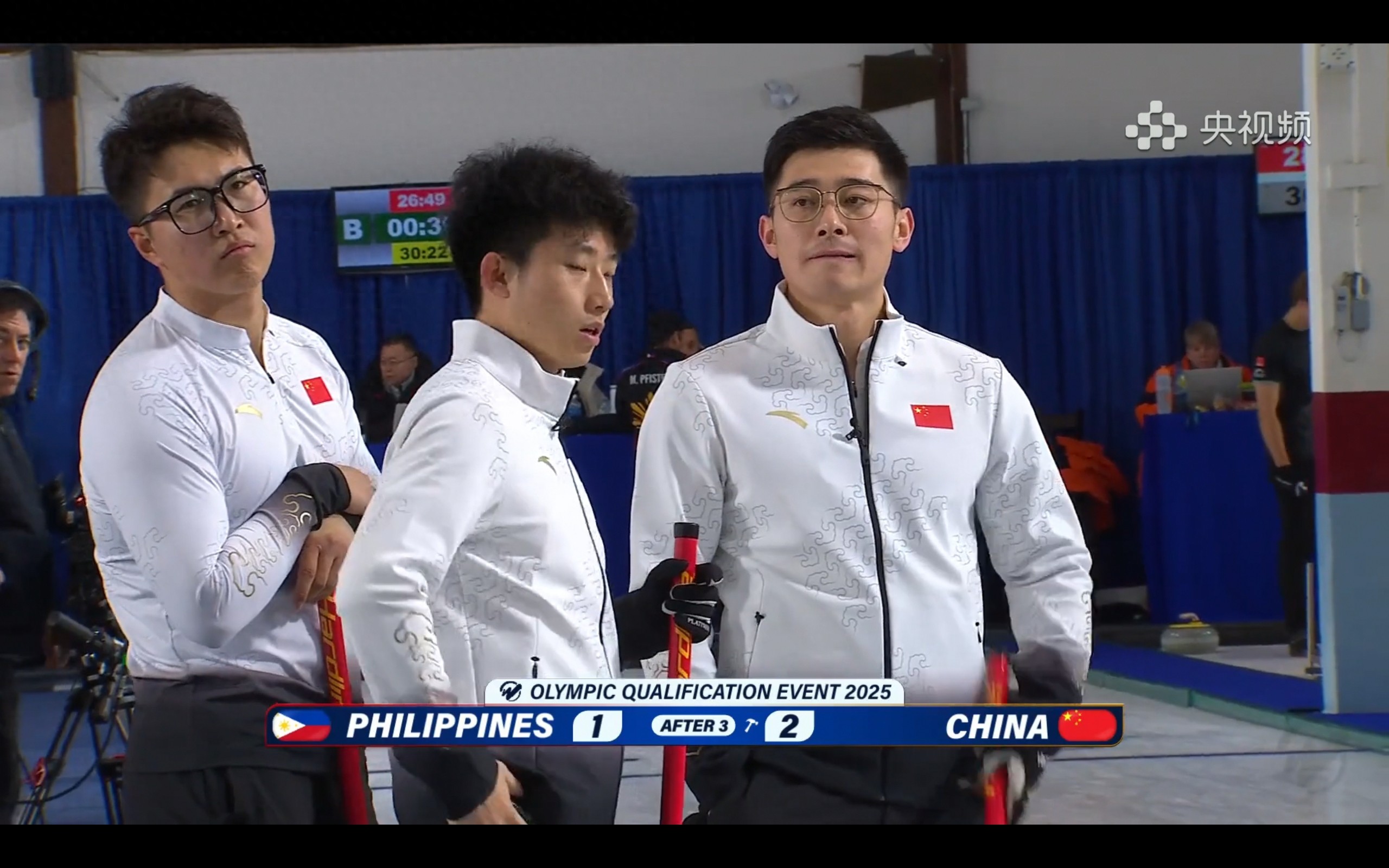 Men's curling Olympic qualification round-robin matches are scheduled for tomorrow, December 9, with China playing two games in one day, live on CCTV.