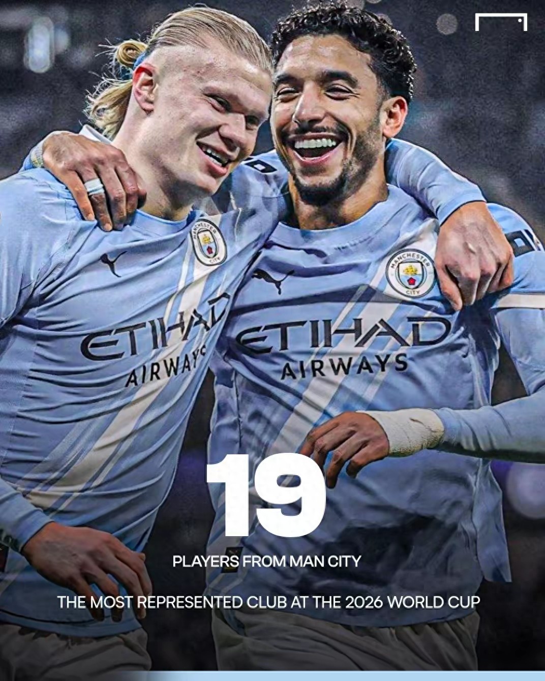 Manchester City is the biggest contributor to the 2026 World Cup, with 19 players heading to the USA, Canada, and Mexico.