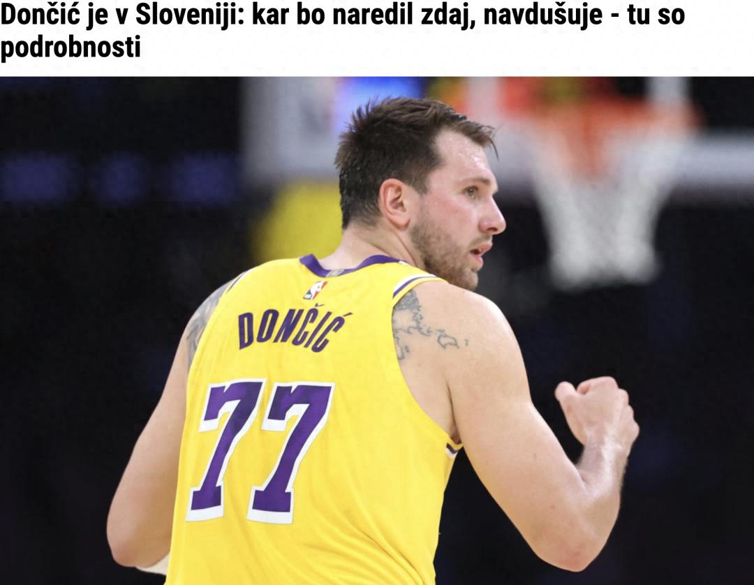 Slovenian media reports that Doncic has undergone two rounds of stem cell treatment and is about to return to the Lakers.