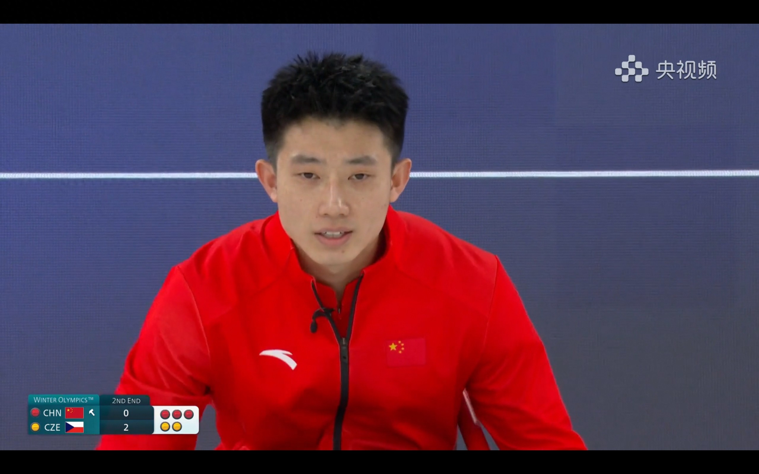The men's curling round-robin match between China and the Czech Republic at the Milan Winter Olympics is currently live.