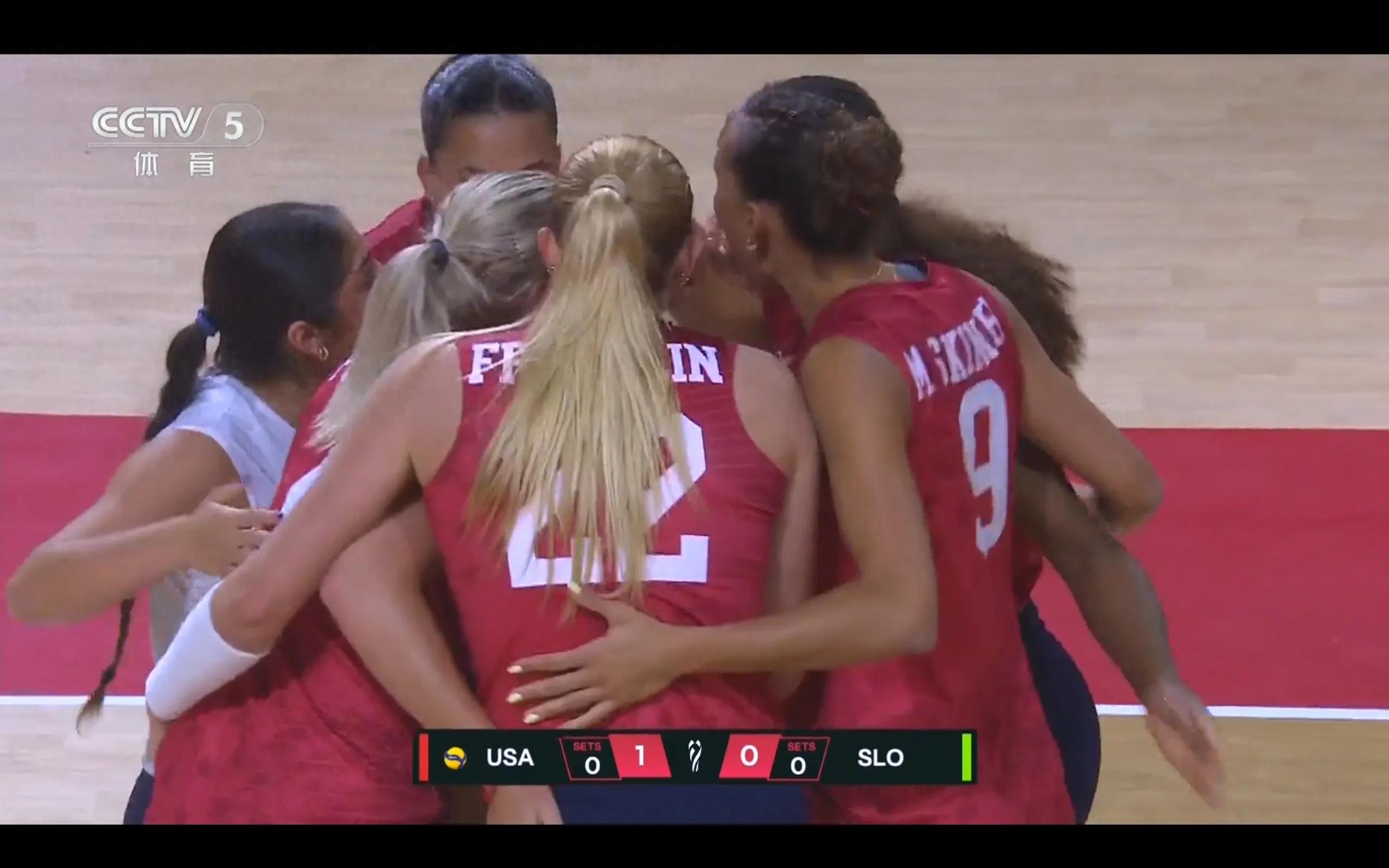 Live coverage of the Women&#39;s Volleyball World Championship: USA vs Slovenia