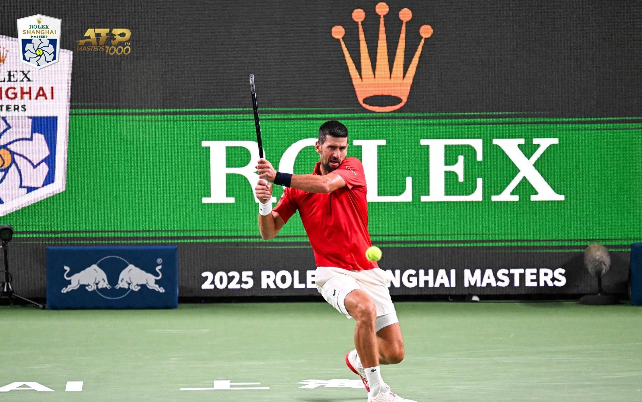 The Shanghai Masters schedule for today (10.7) features Djokovic, Rune, and others competing, broadcast on CCTV-5 and live on Youku.