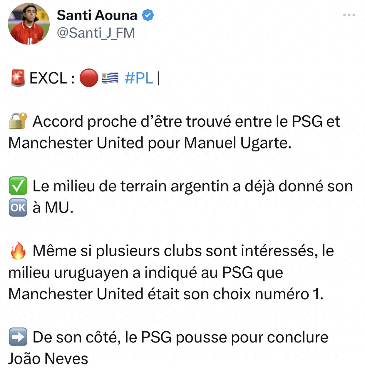 Here comes the third signing of the summer window! Manchester United is about to reach an agreement with PSG, with a 45 million iron midfielder landing at the Theater of Dreams.