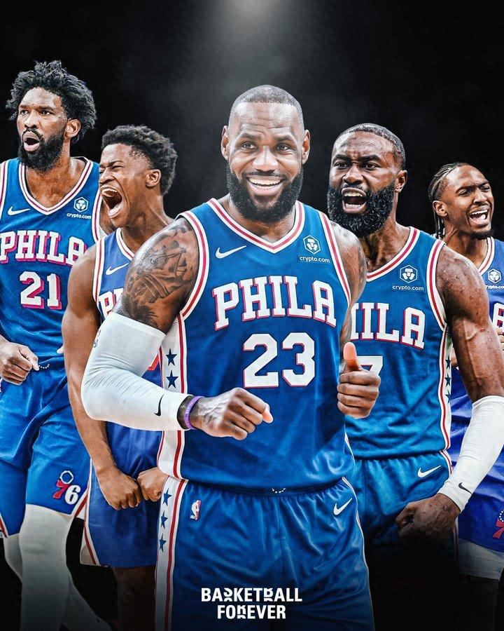 All that's missing is James! US media suggests he joins the 76ers' super team: instant championship contention.