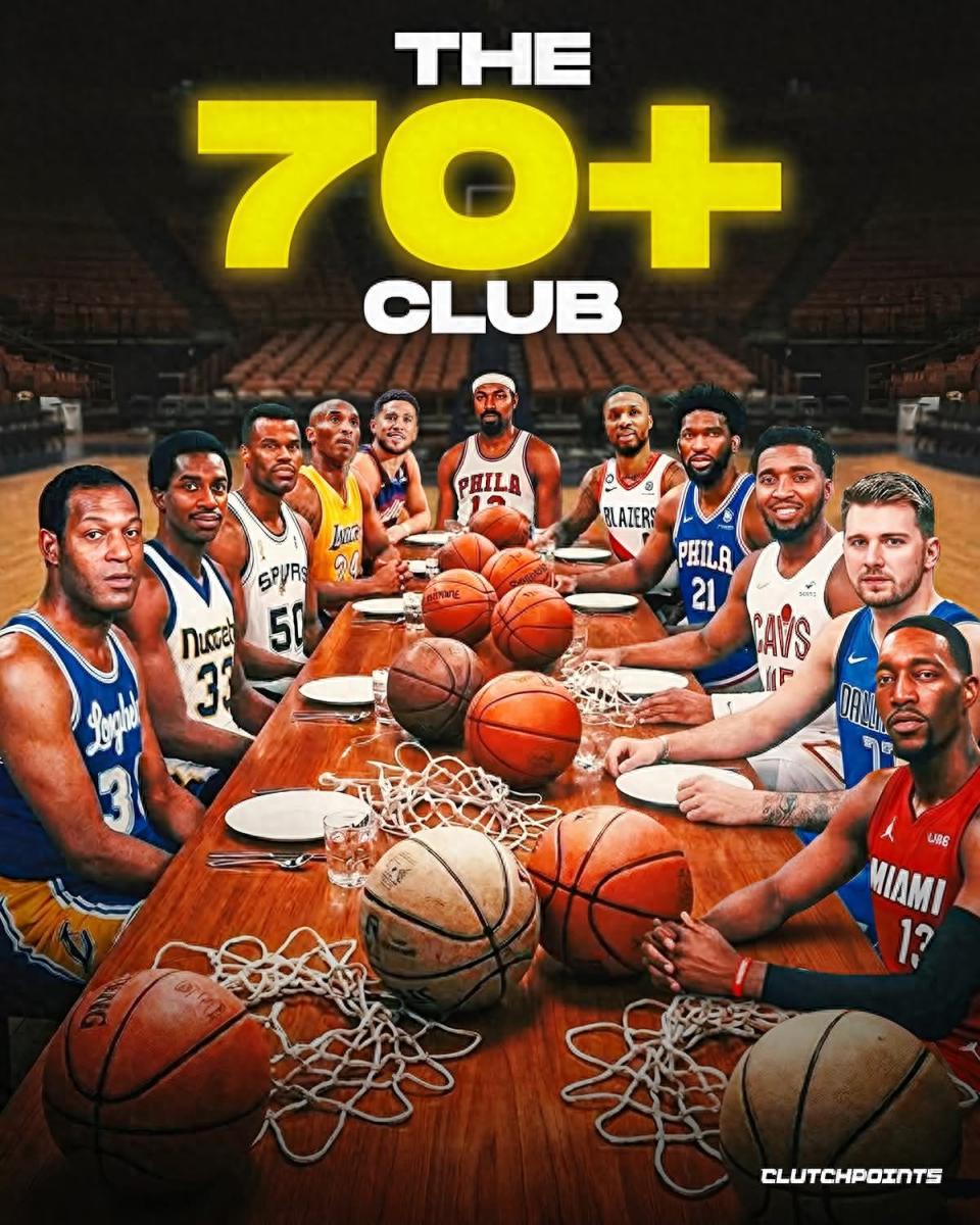 Rationality Ranking of 70+ Point Games: Adebayo's 83 Points Rank 11th, Doncic's 73 Points Top the List, Bryant's 81 Points Second