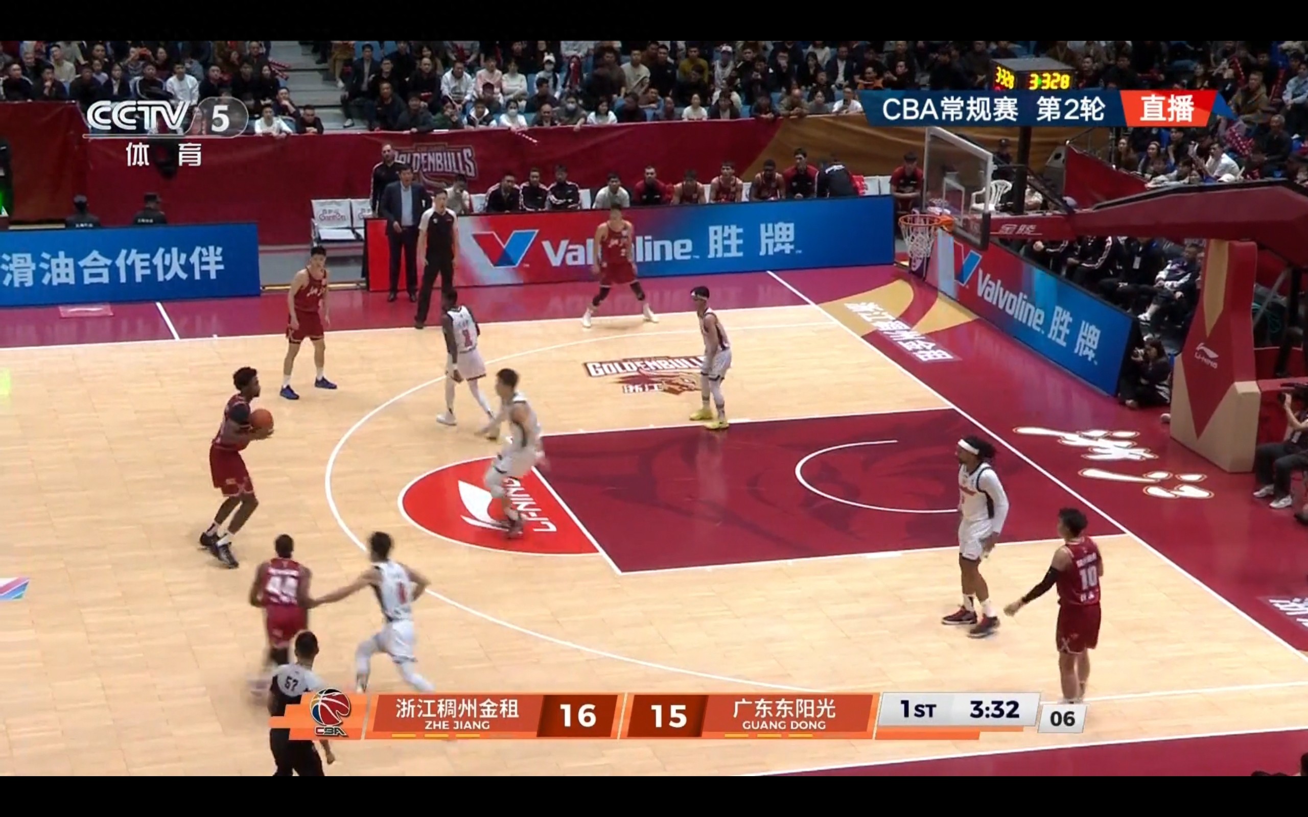 Live broadcast of CBA: Zhejiang Chouzhou Rent vs Guangdong Dongguang