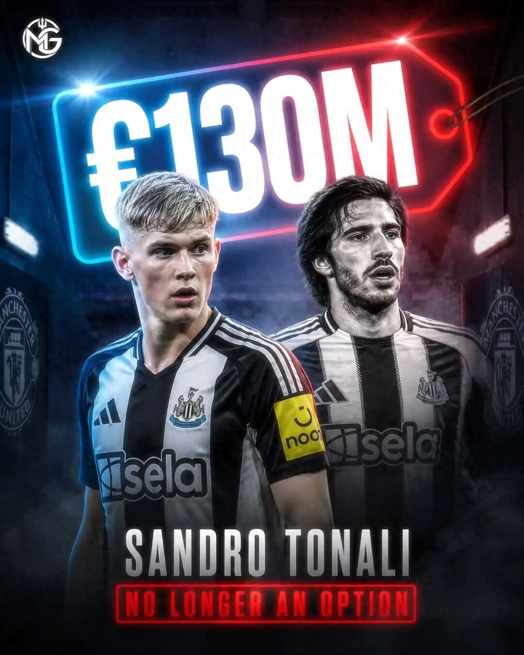 Revealing the odds of Manchester United signing the World Cup wonderkid! Putting the Newcastle duo deal on hold, constrained by a €150 million transfer fee.
