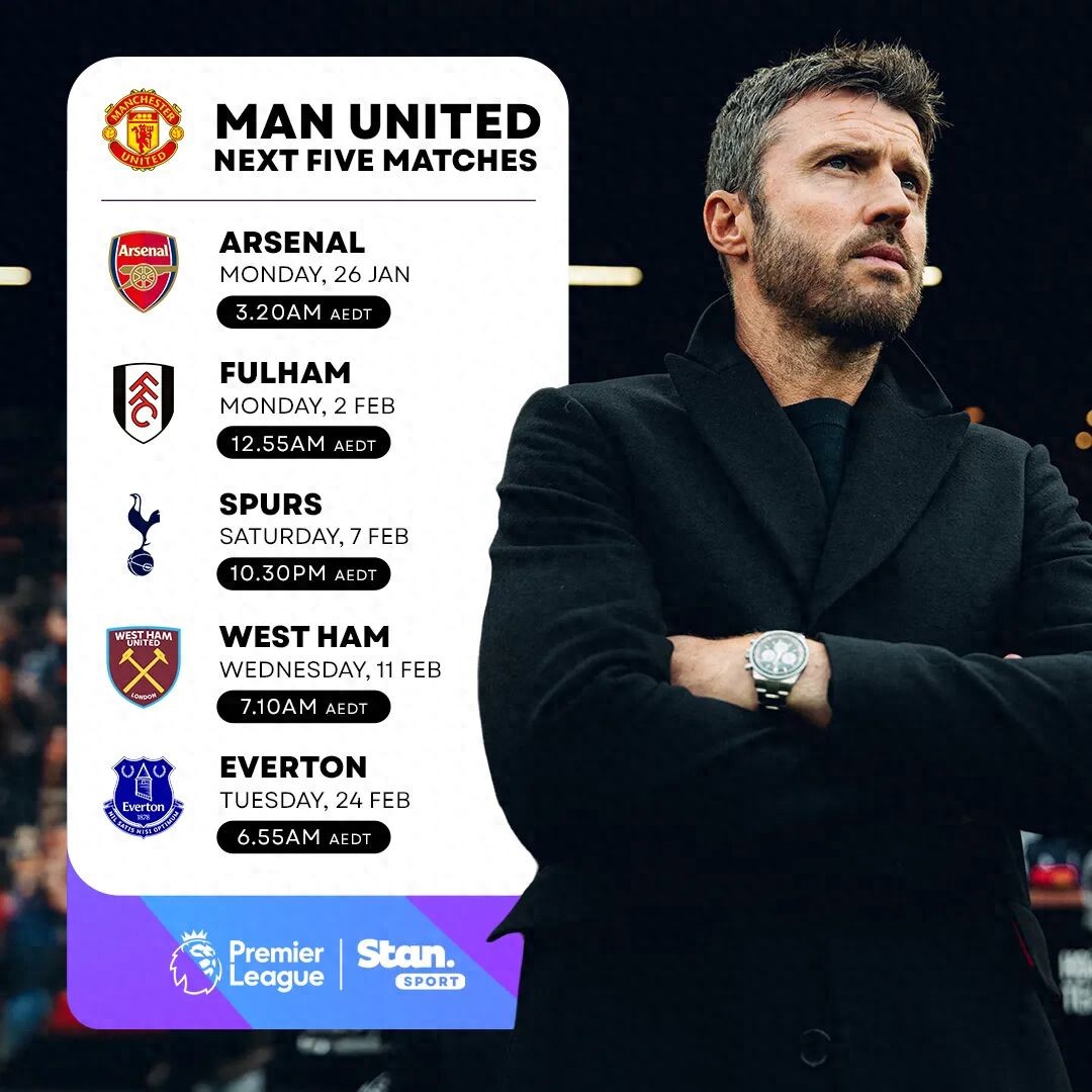 Two Manchester United players are out for the Arsenal clash! Carrick aims to break the winless streak, donning black to replicate Lingard’s legendary feat.