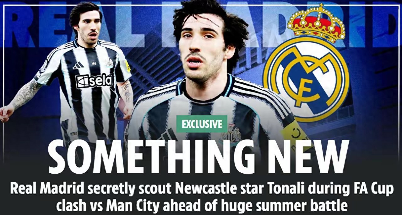 Real Madrid's midfield reinforcement feints targeting Rodri, the true objective is Tonali facing competition from Premier League giants.