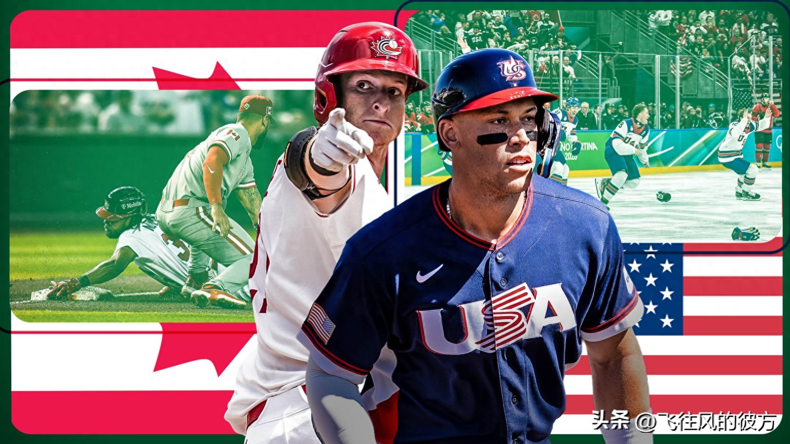 U.S. and Canada Baseball Teams Face Off, Hockey Gold Medalists Cheer from Afar