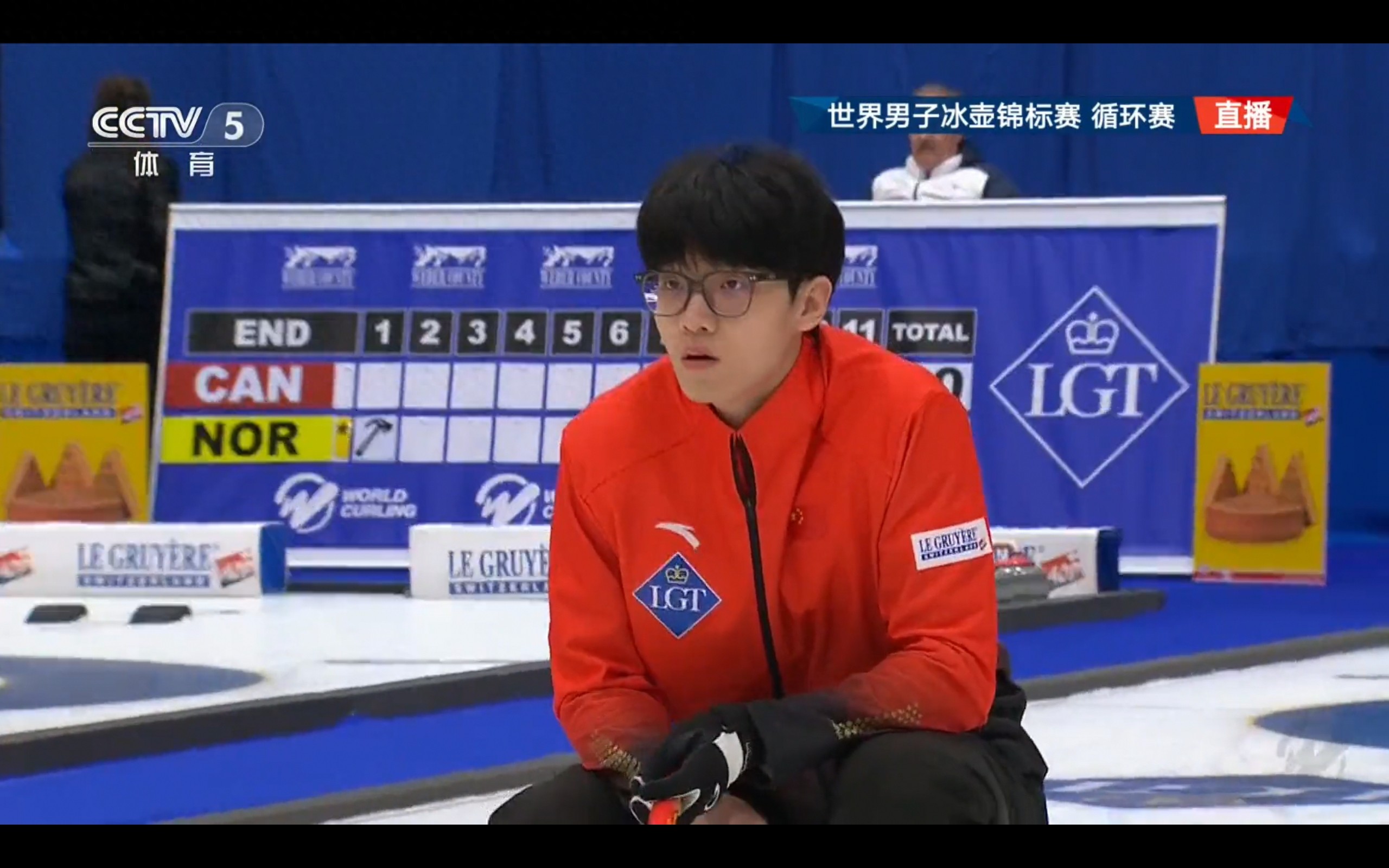 Live broadcast of the Men's Curling World Championship: China vs Poland