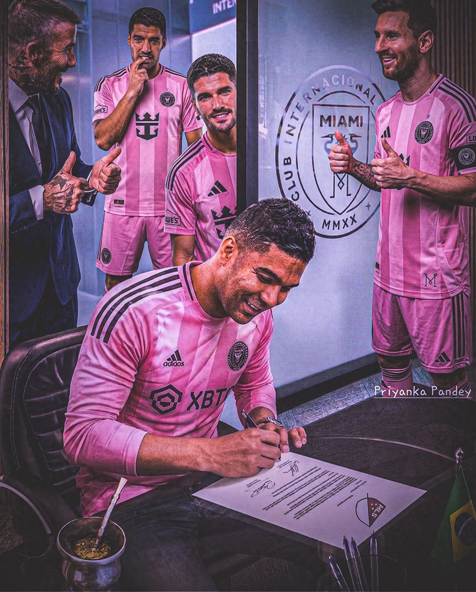 Casemiro bids an emotional farewell to Manchester United, set to join Inter Miami on a low salary, partnering with Beckham and Messi.