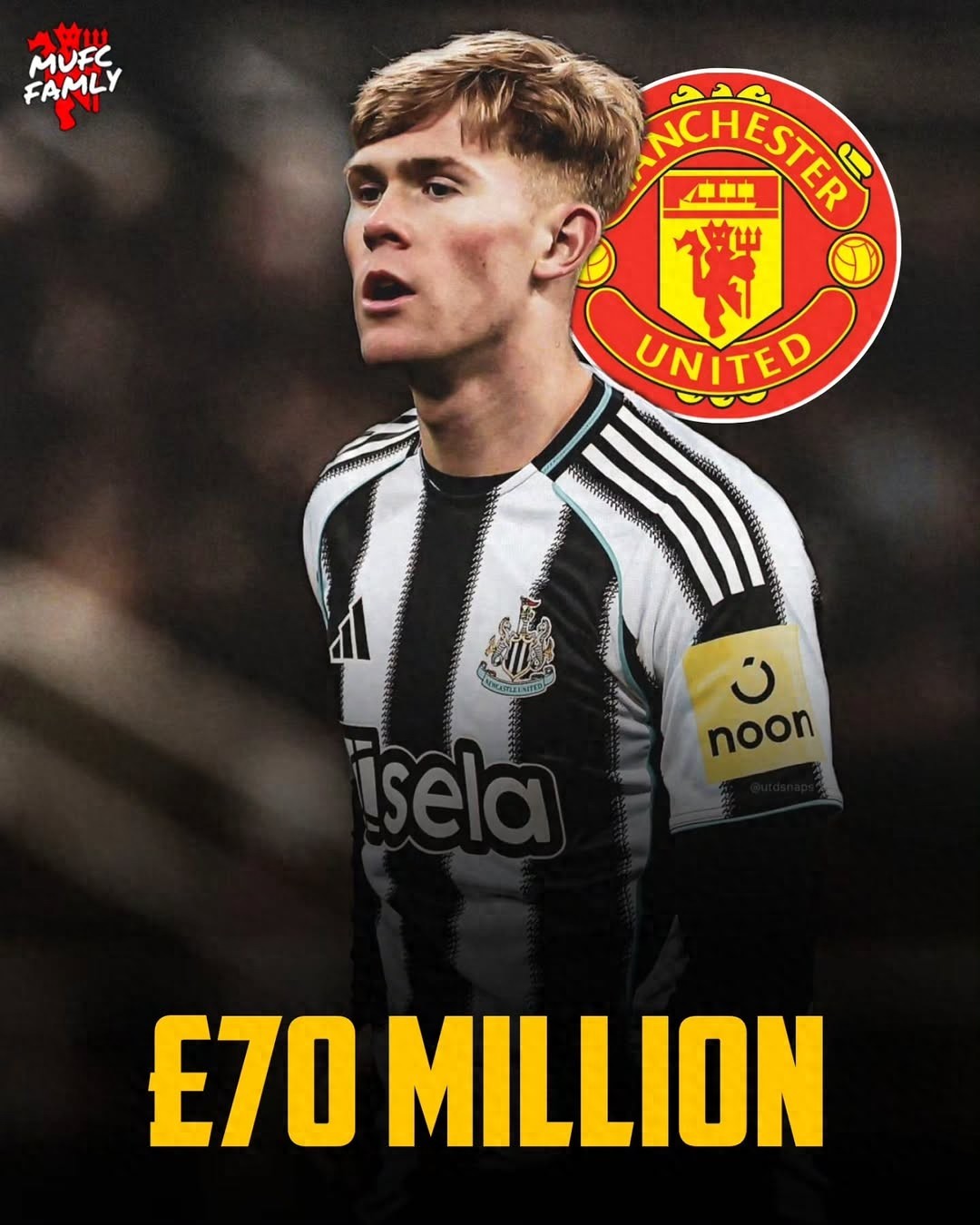 Hall's price tag revealed: Manchester United cannot afford him, defense reinforcement only in summer 2025. If Newcastle sells Tonali, they will have sufficient funds.
