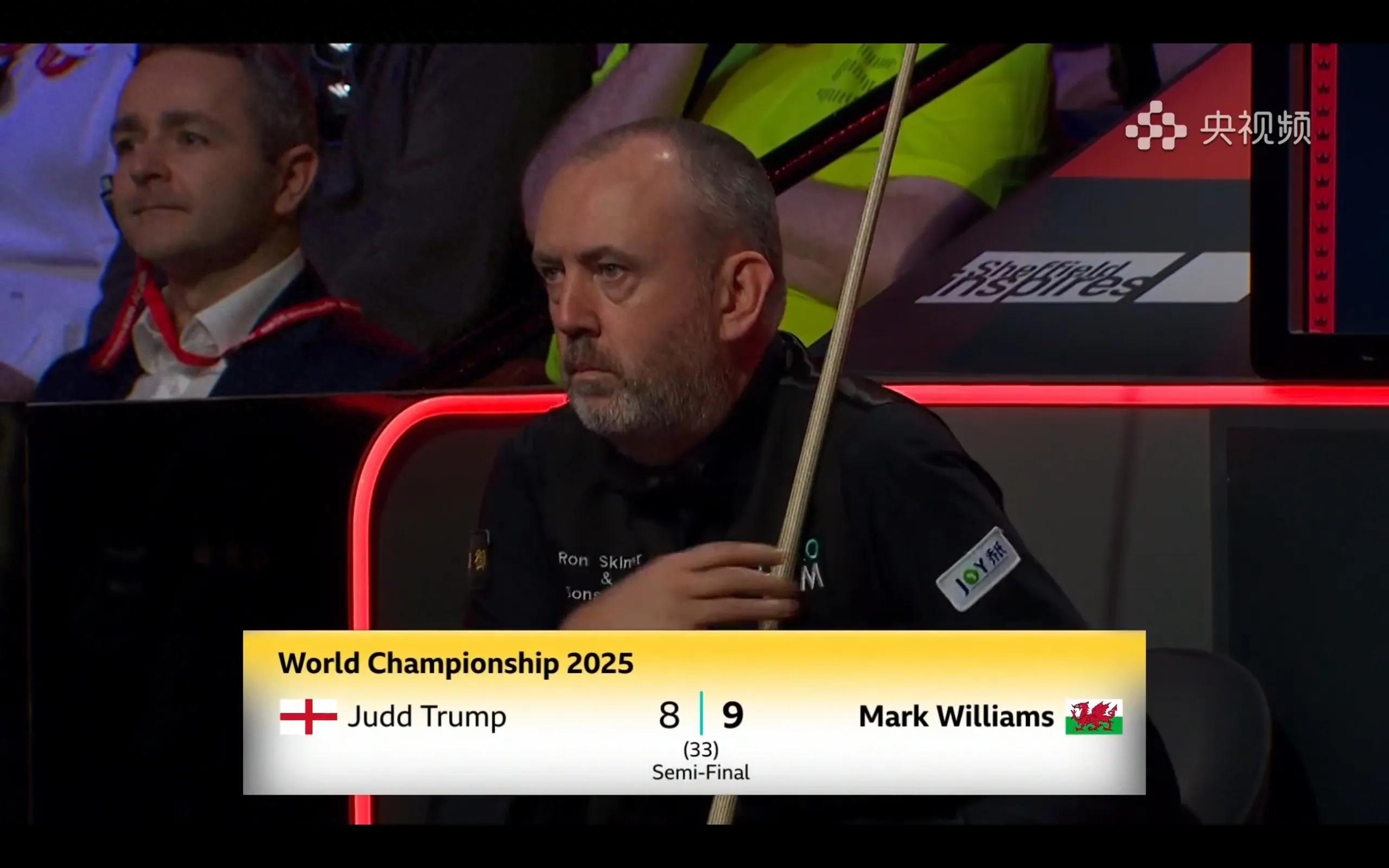 The semifinals of the World Snooker Championship are being broadcast live Trump VS Williams Winner Final VS Zhao Xintong