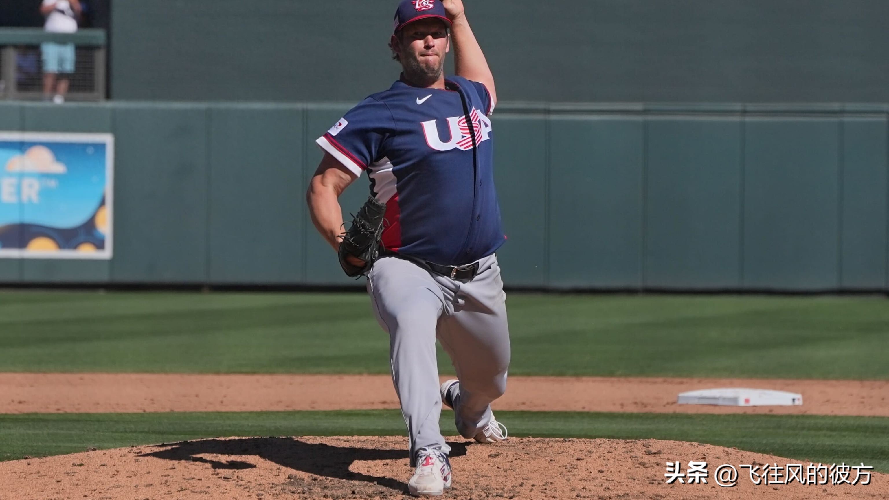 Retired Kershaw dons the Stars and Stripes, savoring his final moments on the pitcher's mound.
