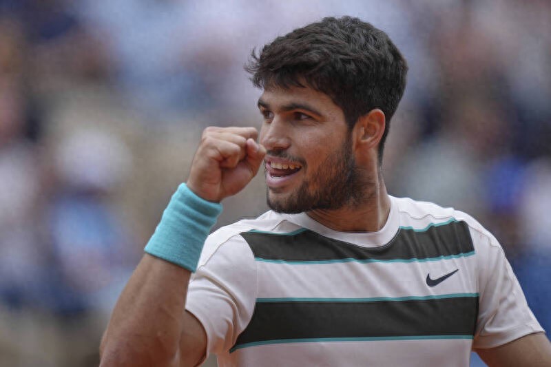 Alcaraz reached the men's singles round of the 2025 French Open, "I just stayed focused when I got on the court"