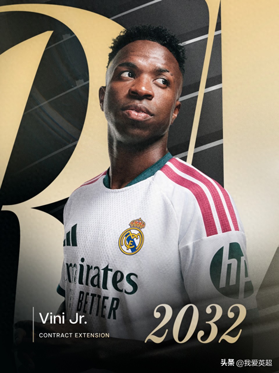 Real Madrid officially announces a six-year contract extension with 26-year-old Brazilian superstar, increasing his annual salary to €24 million, dashing Arsenal's hopes of a transfer.