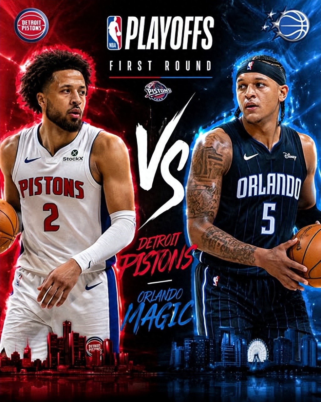 Official website predicts Pistons eliminating Magic 4-1! Cunningham vs. Banchero top pick showdown, rebounding battle becomes key