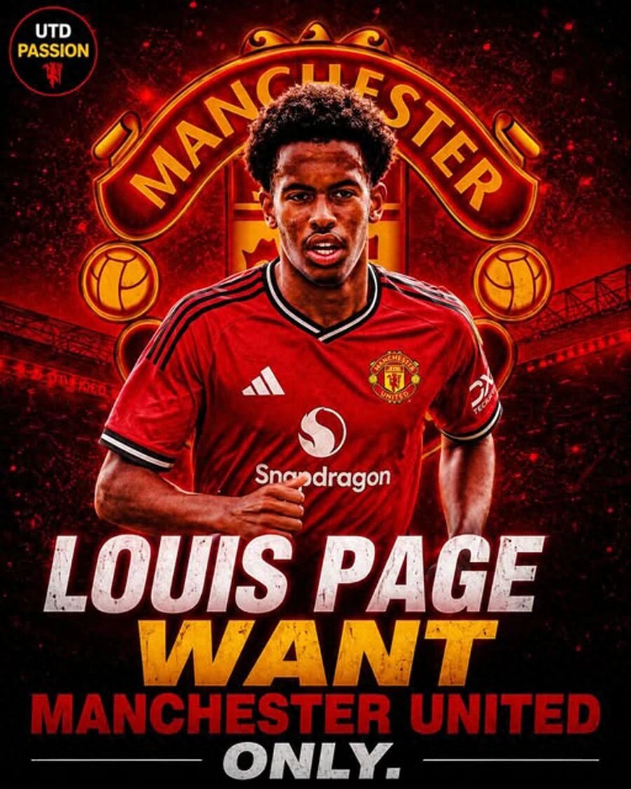 The reason behind Manchester United's signing of young talent Page revealed! The bigwig believes he is a clone of Baleba and has a childhood dream of joining the Red Devils.