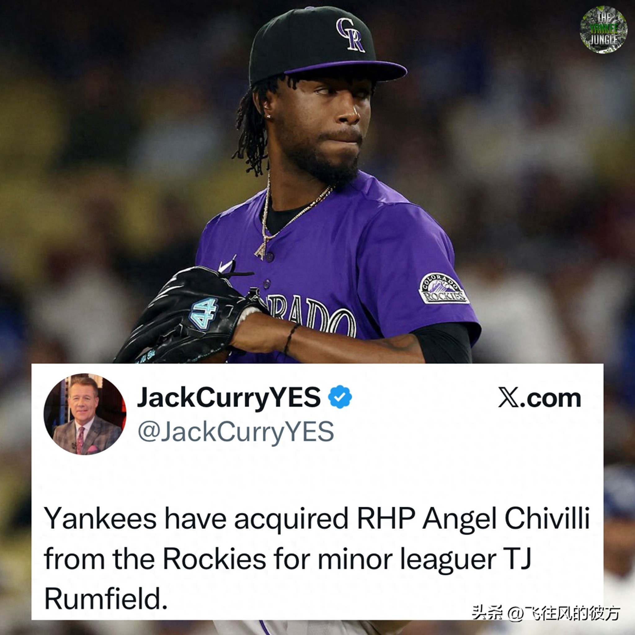 Yankees Acquire Rockies Right-Hander Chivelli, Send First Base Prospect Rumfield