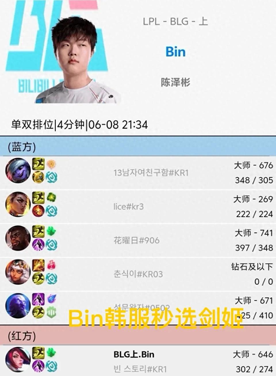 "Bin Hanbok chooses Sword Ji to beat Quisanti in seconds", MVP easily won the Rank, and 369 was publicly ridiculed