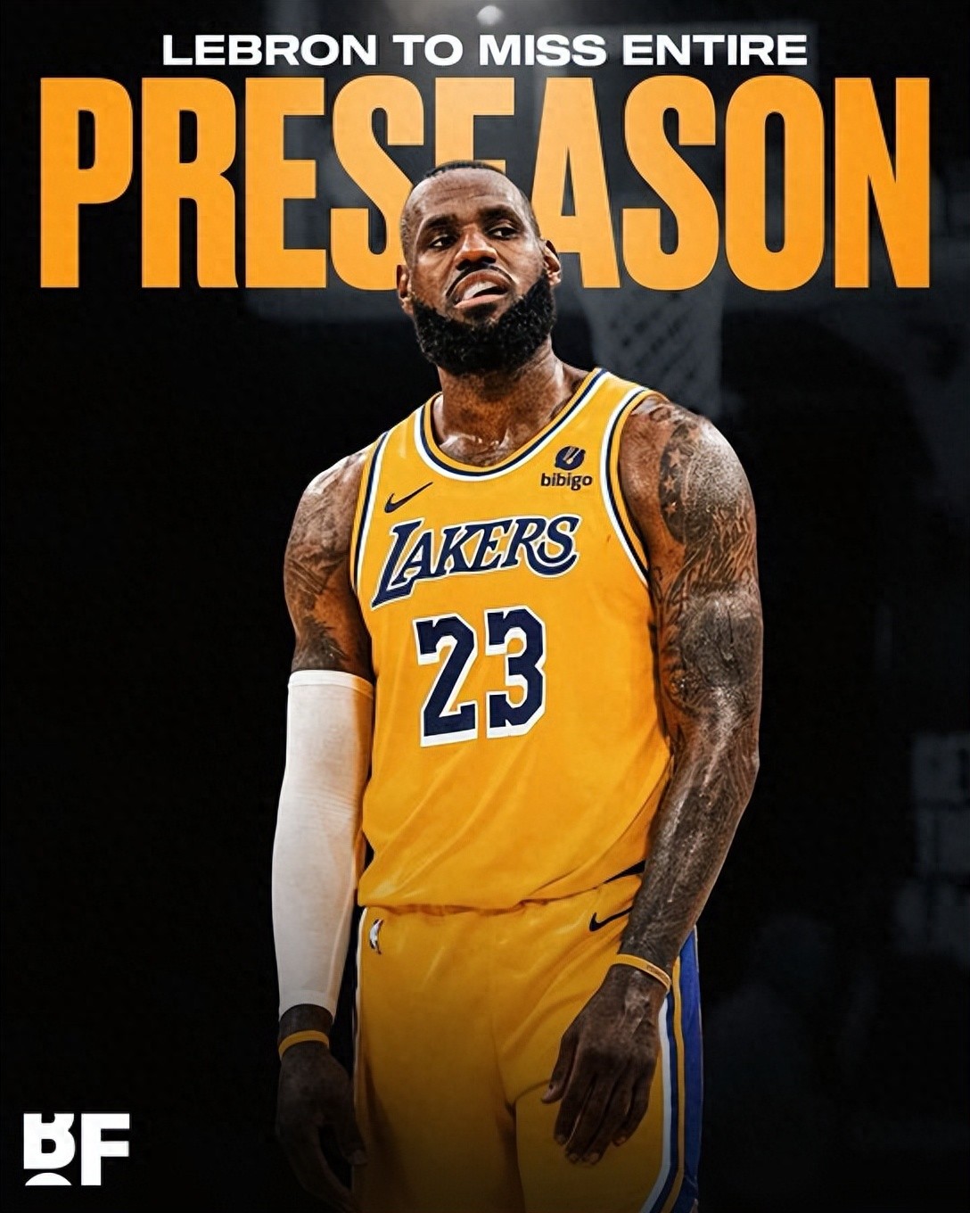 James is expected to miss the entire preseason! Lakers&#39; plan revealed: preparing for the season opener against the Warriors