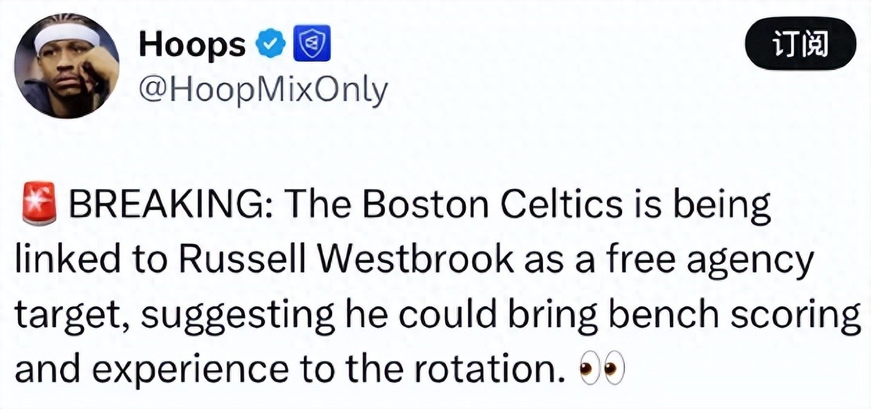 Awesome! Rumors say there's interest in signing Westbrook! This is an NBA championship-winning team.