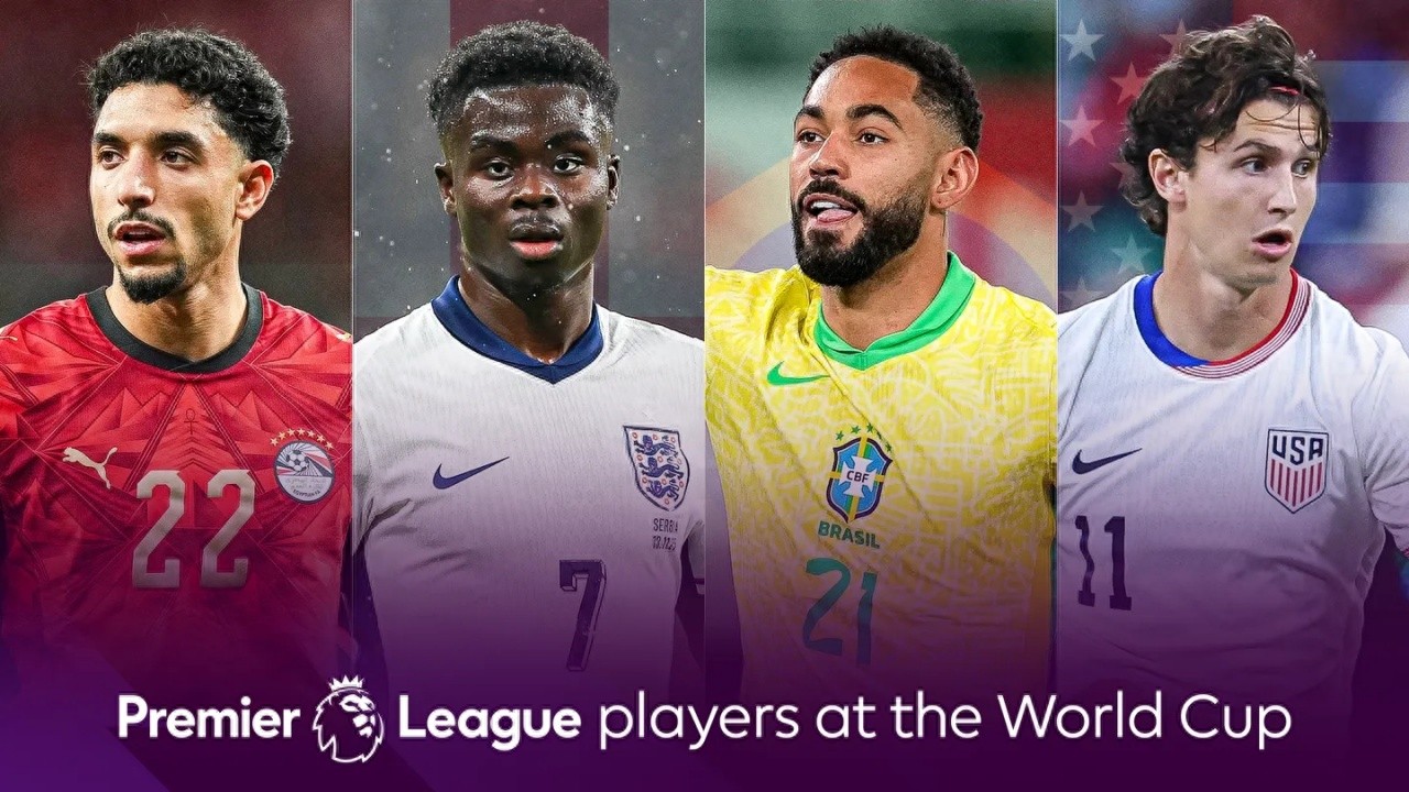 World Cup player distribution by league: 176 from the Premier League, 101 from the Bundesliga, 81 from La Liga, 79 from Ligue 1