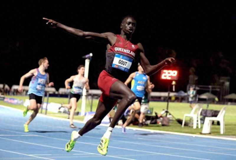Australia's "talented boy" Gut ran 9.99 seconds twice and is considered the next Usain Bolt