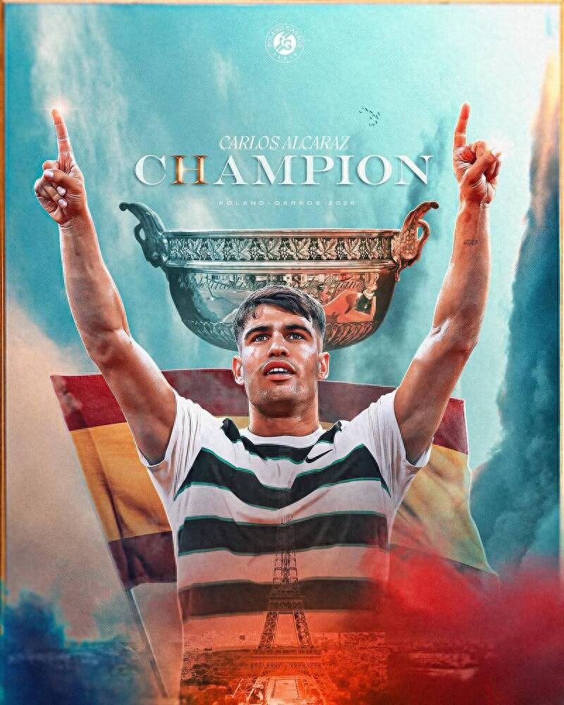 After successfully defending his title at the 2025 French Open, Alcaraz was given the nickname "Prince of Clay", which has a sense of inheritance