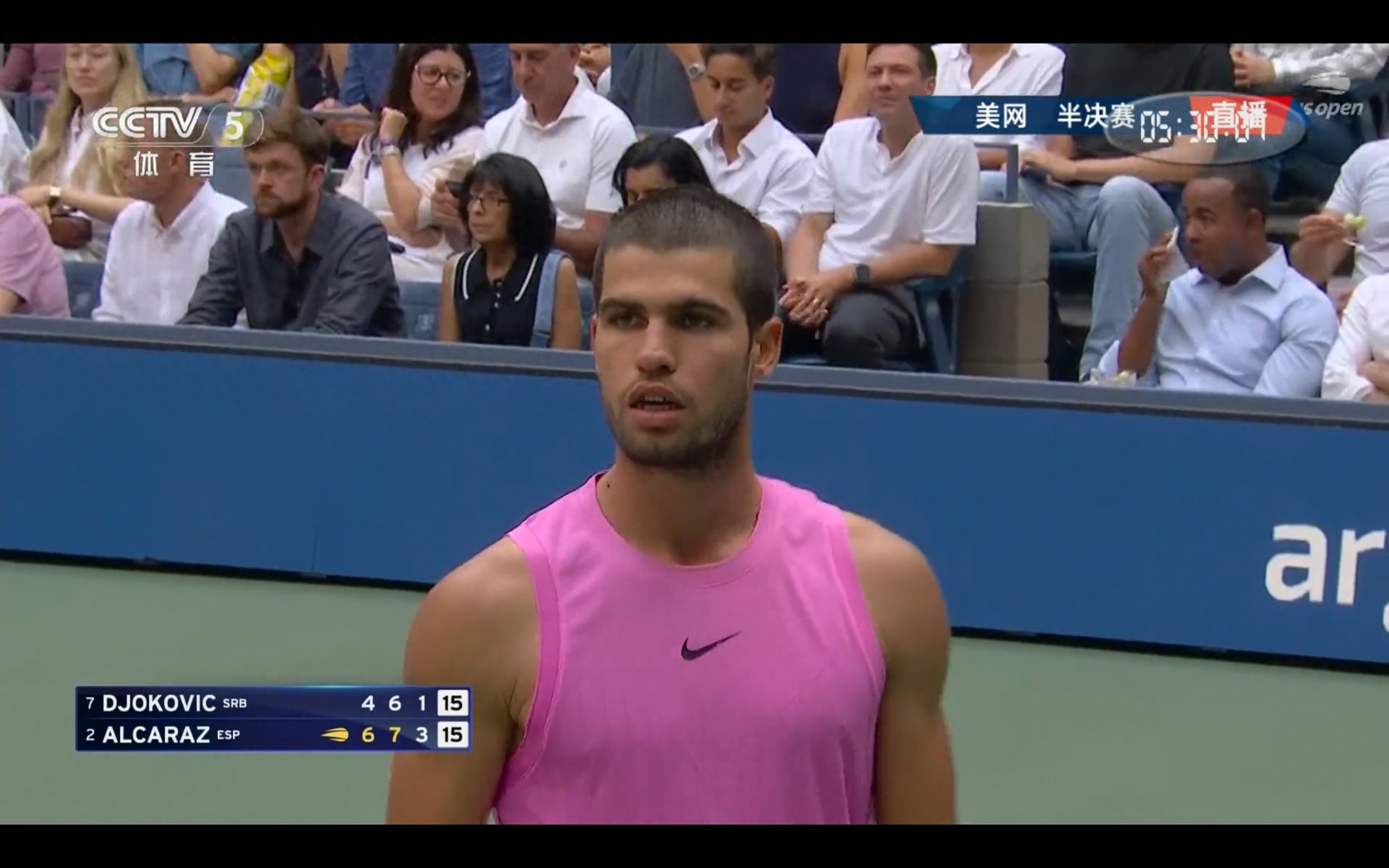 Latest US Open update: Djokovic loses 0-3 to Alcaraz, missing out on the final; Sinner match is currently live.