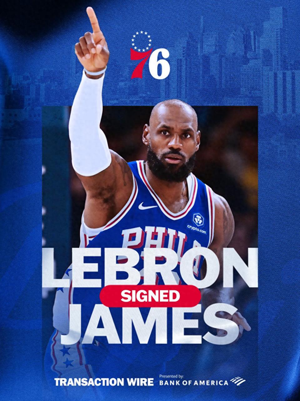 76ers Make Major Announcement! James Officially Joins Team, Will Wear No. 23 Jersey for the Upcoming Season