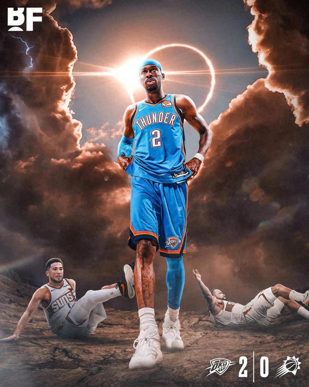 No more playing! Third hamstring strain! This is the Thunder's starting core player.