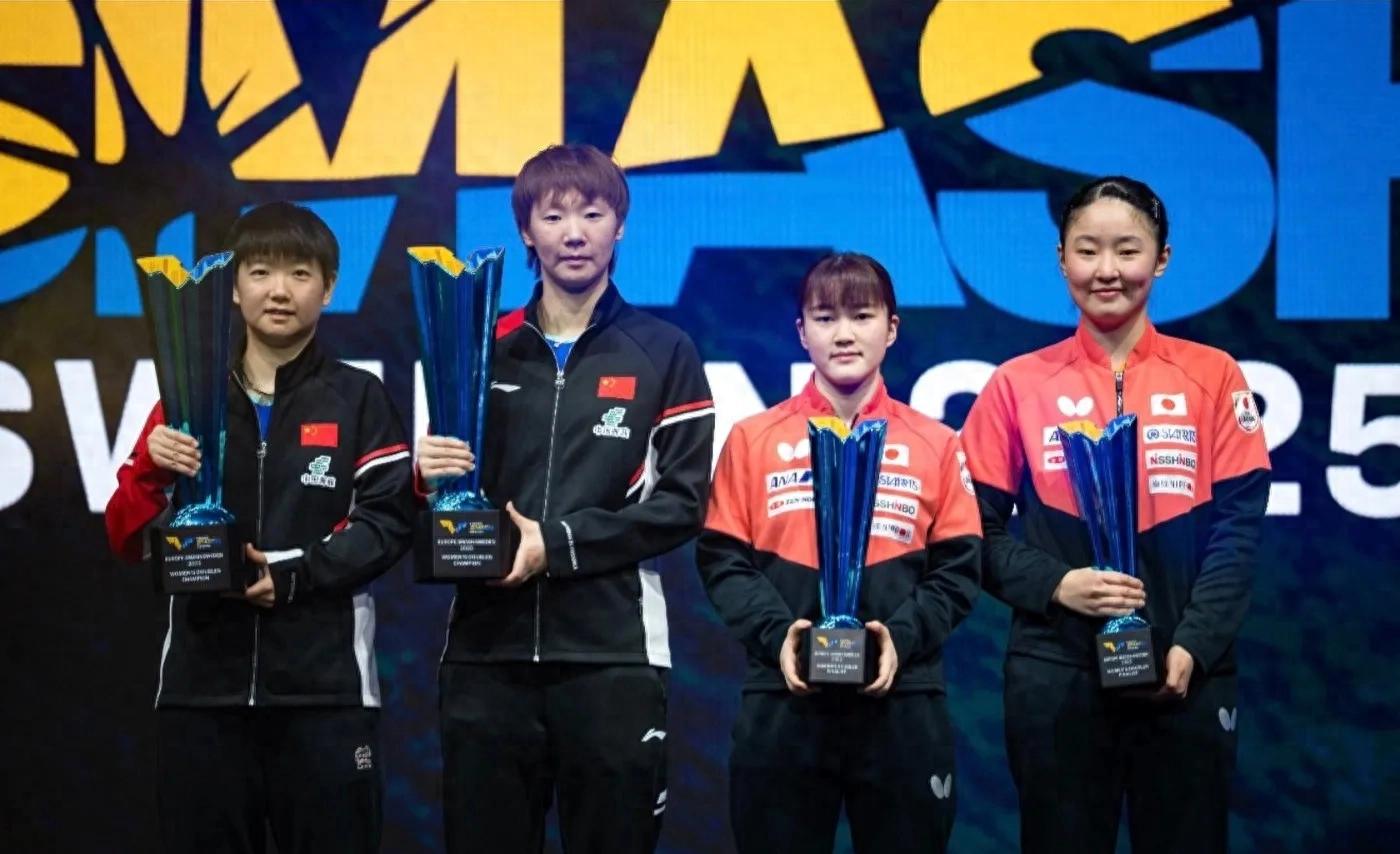 Sun Yingsha and Wang Manyu clinched the WTT Europe Grand Slam women&#39;s doubles title, with Miwa Harimoto and Satsuki Odo finishing as runners-up.
