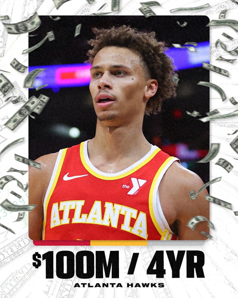 $100 million over 4 years! Daniels extends contract with the Hawks, last season’s fastest improving player and All-Defensive First Team member