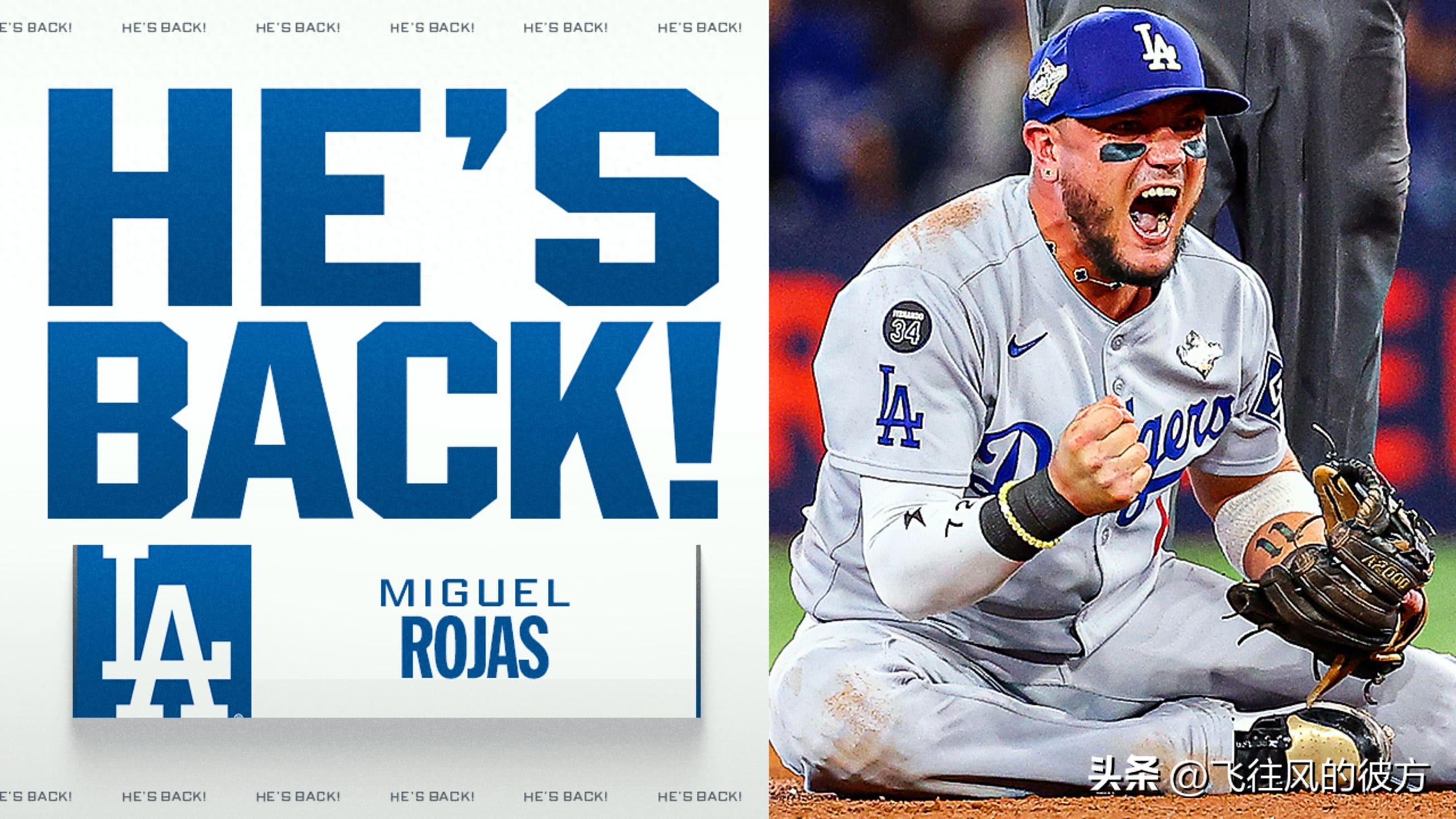 世界大賽英雄回歸 羅哈斯與洛杉磯道奇簽訂一年550萬美元合約