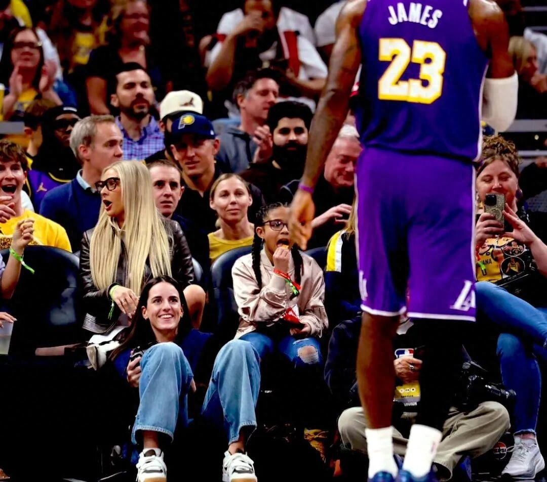 WNBA star kept staring at James, her eyes practically glued to him.