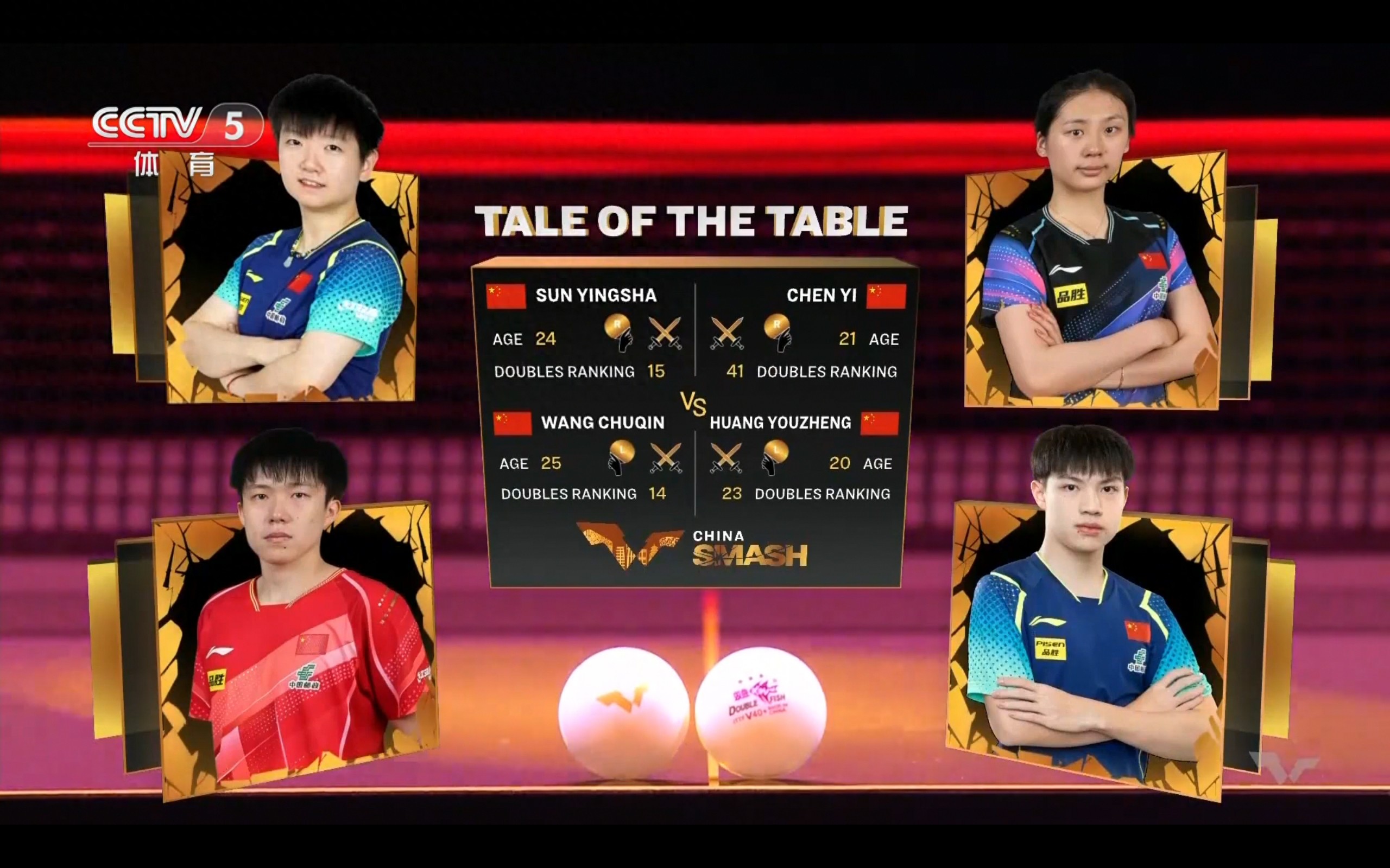 Live broadcast of the mixed doubles final: Wang Chuqin/Sun Yingsha VS Huang Youzheng/Chen Yi at the WTT China Grand Slam.