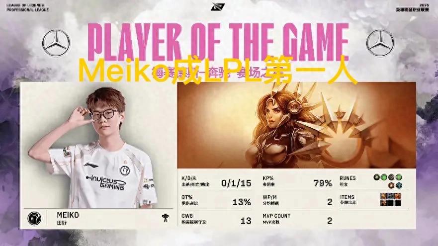 "Meiko is the first person in LPL history" became popular, won a milestone achievement, and exceeded 10,000 assists in the division
